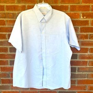 AtrowDover light blue short sleeve dress shirt size 18 34/35